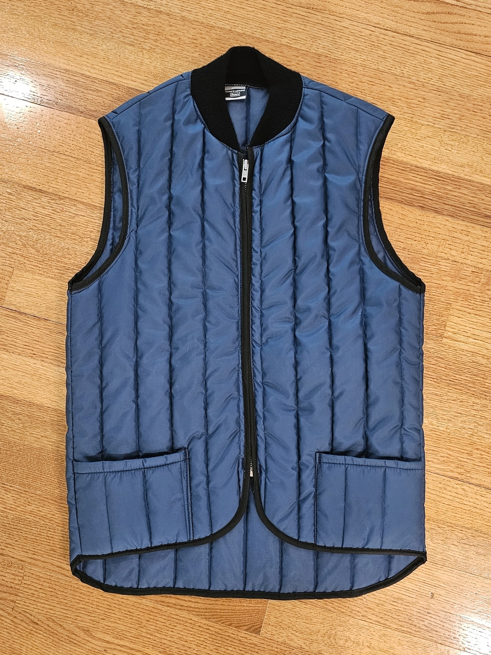 Vintage 70s/80s Sears Work'n Leisure Navy Blue Quilted Puffer Vest Small